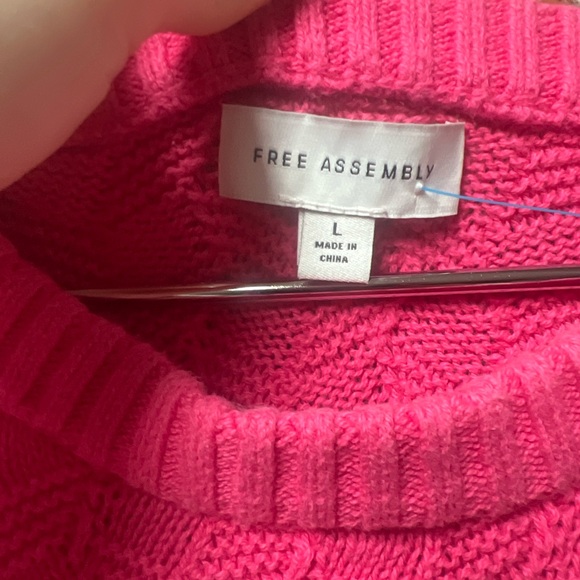 Vibrant Pink Women's Cowl Neck Sweater - Picture 2 of 4